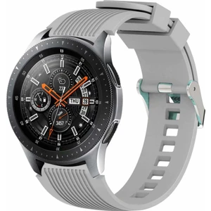 ​​samsung Galaxy Watch Gear S2 / 3 41MM Kordon Çizgili Silikon Kordon Gri