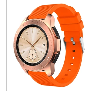 Amazfit Gts Bip Lite S Gtr 42MM Kordon Çizgili Silikon Kordon Turuncu