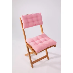 Lüx Bistro Ahşap Mutfak Bahçe Sandalye Minderi Seti 2 Parça Sırtlıklı