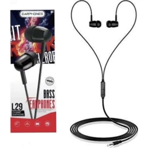 L29 Platoon Bass Earphones Kulaklık Siyah