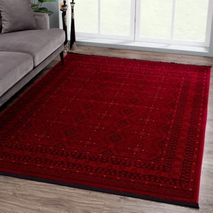 Giza Home Afgan Türkmen Otantik Desenli Dokuma Salon ve Oturma Odası Halısı 6919B 100x300