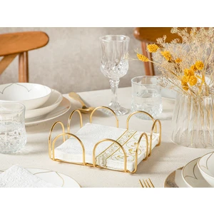 English Home Regent Metal Peçetelık 18x18 Cm Gold
