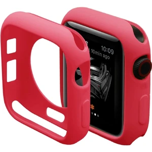 Apple Watch Uyumlu Seri 1 2 3 4 5 6 Se(45 Mm)Önü Açık Tasarım Yumuşak Silikon Kılıf Kırmızı