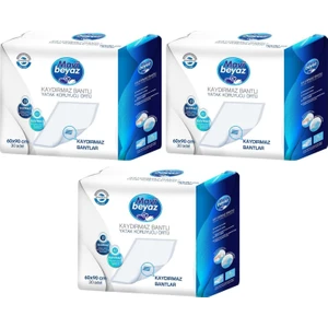Mavi Beyaz Mavi BeyazMavi Beyaz Hasta Alt Açma Yatak Koruyucu Örtü 60*90 Cm 90 Adet (3pk*30) Kaydırmaz Bantlı