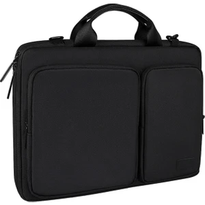 ST11 Polyester Ayrılabilir Omuz Askısı Ile Kalınlaşmış Laptop Çantası, Boyutu: 15.6 Inç (Siyah) (Yurt Dışından)
