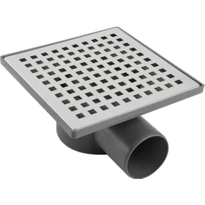 15x15 Cm Q50 Yan Çikiş Yer Krom Izgara Yer Si̇fonu