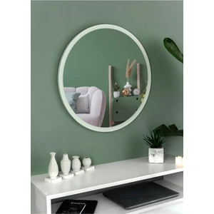 58 cm Beyaz Dekoratif Yuvarlak Antre Hol Koridor Duvar Salon Mutfak Banyo Wc Ofis Aynası
