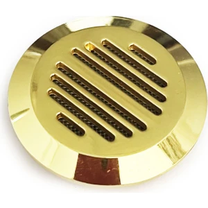Humidor Puro Kutusu Nemlendirici Haznesi Yuvarlak Metal Sarı 43MM