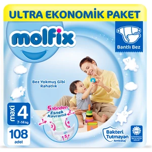 Bebek Bezi 4 Beden Maxi Ultra Ekonomik Paket 108 Adet