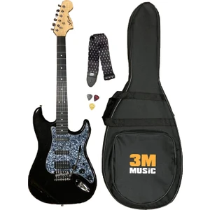 Hss Manyetik Siyah Elektro Gitar Jaguar Kılıf Askı Kayışı Pena