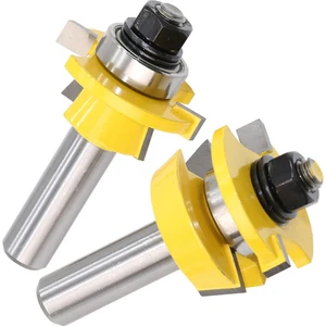 Guangdong Spirit 2 Adet 1/2 Inç Shank Dil Oluk Yönlendirici Bit Seti T-Şekilli Ahşap Freze Kesici