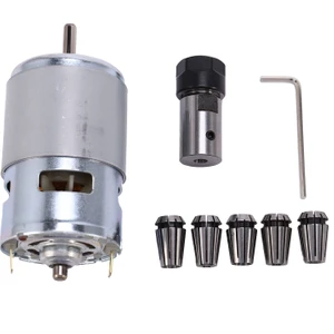 Guangdong Spirit Srıwen 2020 775 Dc Motor 12-24V Rulman Mil Motoru ER11 Collet Uzatma Çubuğu ile Oyma Bıçağı Cnc Router Için Takım Tezgahları