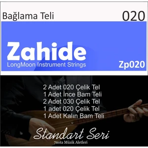 ZP20 Uzun Saz Teli Takım 0.20 Uzun Sap Bağlama Teli ( 2 Adet Mızrap Hedyeli )