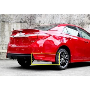 Toyota Corolla Twin Arka Tampon Flap Arka Flap 2013+ P. Black , Abs Plastik