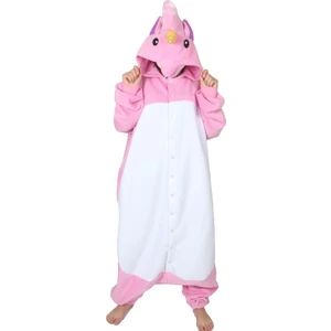 Yetişkin Kigurumi Pembe Unicorn Kostüm