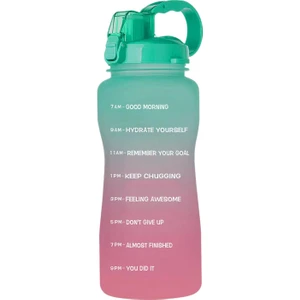 Zaman Işaretleyici 2000ML Saman Büyük Kapasiteli Su Şişesi Içme Kupası Su Sürahi A (Yurt Dışından)