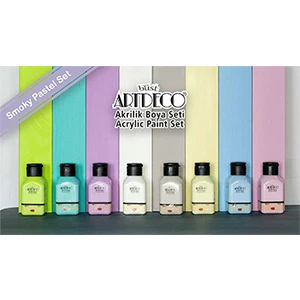 New Edition Akrilik Boya 8X75ML Pastel Smoky Renkler Set