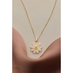 Beaver Dad Altın Kaplama Papatya Modeli Bayan Kolye