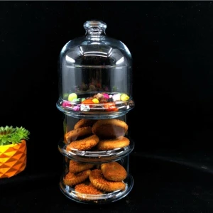 3 Katlı Patisseria Kapaklı Pasta Kurabiye Fanusu 96986