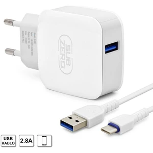 Type-C 2.8A Ev ve Seyahat Hızlı Şarj Aleti SG21 Beyaz
