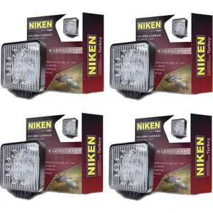 Pro 9 Led Kare Off Road Sis Farı Çalışma Lambası 4 Adet 12-24V 27W