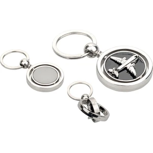 Uçak Figürlü Dönebilen Metal Unisex Anahtarlık
