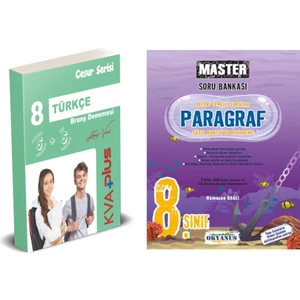 Koray Varol Akademi 8.Sınıf Plus Yayınları Cesur Serisi Türkçe Deneme + Okyanus Yayınları Master Paragraf Soru Bankası