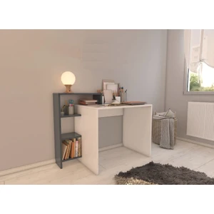 Casablanca Raflı Çalışma Masası (Beyaz)