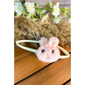 Şubu Tasarım Tavşan Figürlü Lastikli Bebek Bandanası Pembe SBT556