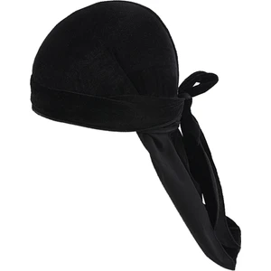 Moda Kadife Bandana Şapka Durag Uzun Kuyruk Bere Yeşil(Yurt Dışından)