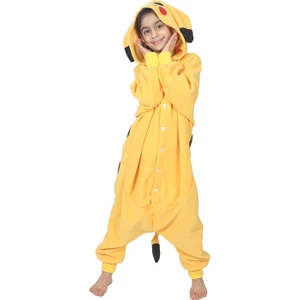 Çocuk Kigurumi Pikachu Kostümü