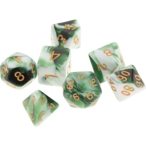 Polyhedral Zar Kurulu Oyunları Dnd Rpg Mtg Beyaz Beyaz Yeşil Için Çift Renkler Aile Oyunları (Yurt Dışından)