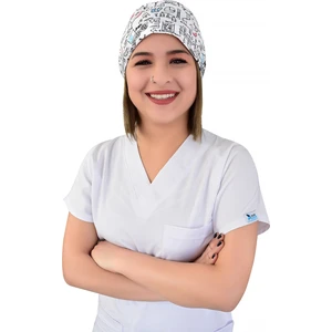 Nur Medikal Giyim Laborant Desenli Cerrahi Bone