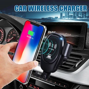 Yerçekimi 7.5W Hızlı Şarj Qi Kablosuz Şarj Pedi Araba  Montaj Telefon Tutucu iPhone Uyumlu Plus x Xs Airpod Samsung S6 S7 S8 S9 Huawei Andriod Izle Kulaklık  (Yurt Dışından)