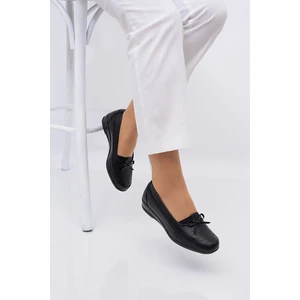 TRZ008 Içi  Deri Topuk Jelli Ortopedik Günlük Anne Ayakkabısı