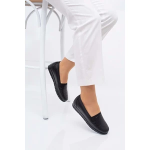 TRZ350 Içi  Deri Topuk Jelli Ortopedik Günlük Anne Ayakkabı