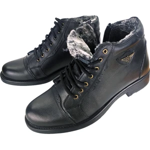 DMT29 Erkek  Deri Içi Kürklü Bağcıklı Bot Taba