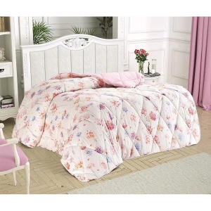 Ezra Pembe Çift Kişilik Polar Emprime Yorgan