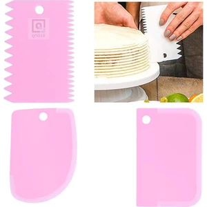 Hamur Kesici 3 Parça Pasta Kreması Şekillendirici Spatula Seti