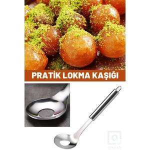 Pratik Paslanmaz Çelik Köfte ve Lokma Kaşığı | Lokma Dökme Hamur Kaşığı | Köfte Şekillendirici Kaşık
