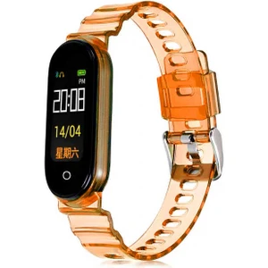 Xiaomi Mi Band 6 Kasalı Silikon Şeffaf Kordon
