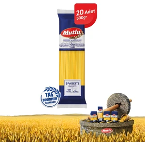 Mutlu Makarna Spagetti / 500 gr - 20 Paket (Spaghetti)