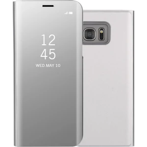 Galaxy S7 Edge Için Ayna Yüzey Deri Telefon Kılıfı -Gümüş (Yurt Dışından)