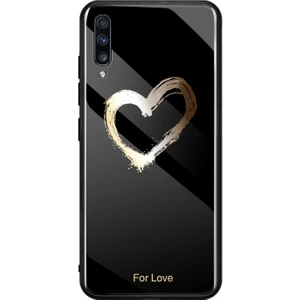 Galaxy A70 Için Desenli 9h Cam + Yumuşak Tpu Hibrit Telefon Kılıfı (Yurt Dışından)