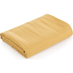 Caline Baby %100 Pamuk Premium & Hafif Müslin Bezi Örtüsü I 120x120 cm I Hardal &  4 Adet Ağız Mendili 27x27cm