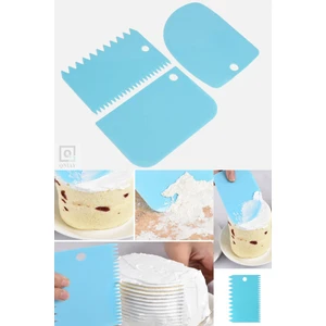 3lü Set  Hamur Kesme ve Kazıma Aparatı Pasta Börek Kek Çörek Şekillendirici Kesici Kazıyıcı