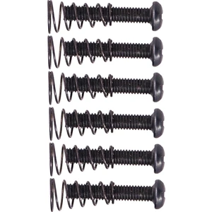 6 Parça Elektro Gitar Köprüsü Tailpiece Sabitleme Vidaları + Yaylar Siyah( Yurt Dışından)