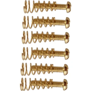 6x Gitar Demir Köprü Tailpiece Sabitleme Vidaları + Pagoda Biçimli Yaylar Altın( Yurt Dışından)