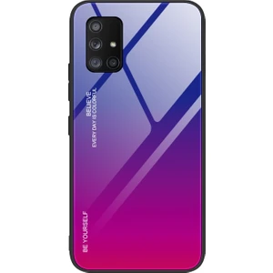 Galaxy A71 Için Gradyan Renkli Temperli Cam + Pc + Tpu Telefon Kılıfı (Yurt Dışından)