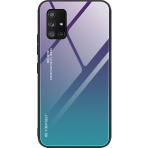 Galaxy A71 Için Gradyan Renkli Temperli Cam + Pc + Tpu Telefon Kılıfı (Yurt Dışından)